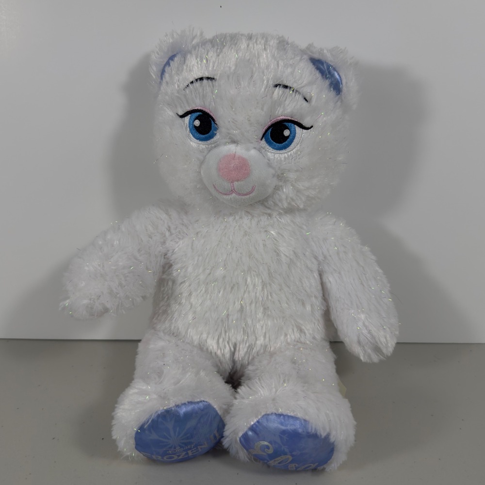 Build-A-Bear Disney Frozen II Elsa Inspired Bear White Tinsel Plush 16" 027931